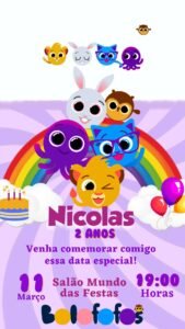 Convite Digital Hello Kitty Gratis para Download 10 Convite Bolofofo Animado Digital Gratis Download