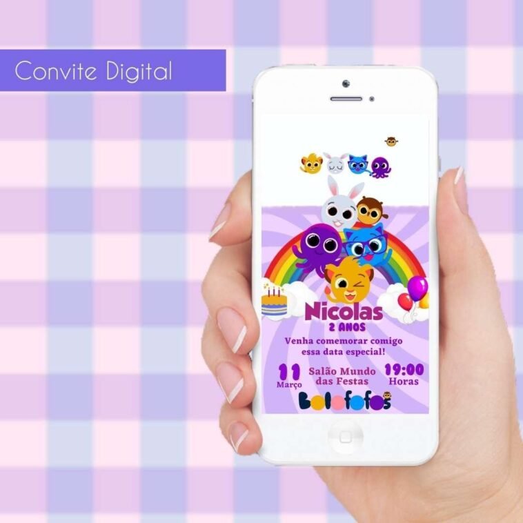 Convite Animado Bolofofos Gratis para Editar 4 convite bolofofos para editar