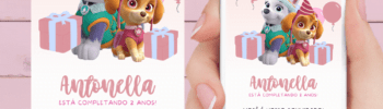 convite de aniversário da patrulha canina