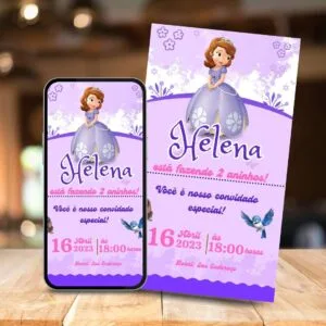 convite de aniversário da princesa