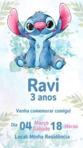 convite stitch para editar