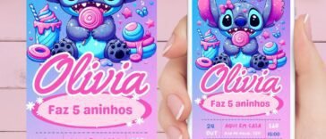 convite stitch para editar
