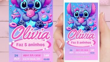 convite stitch para editar