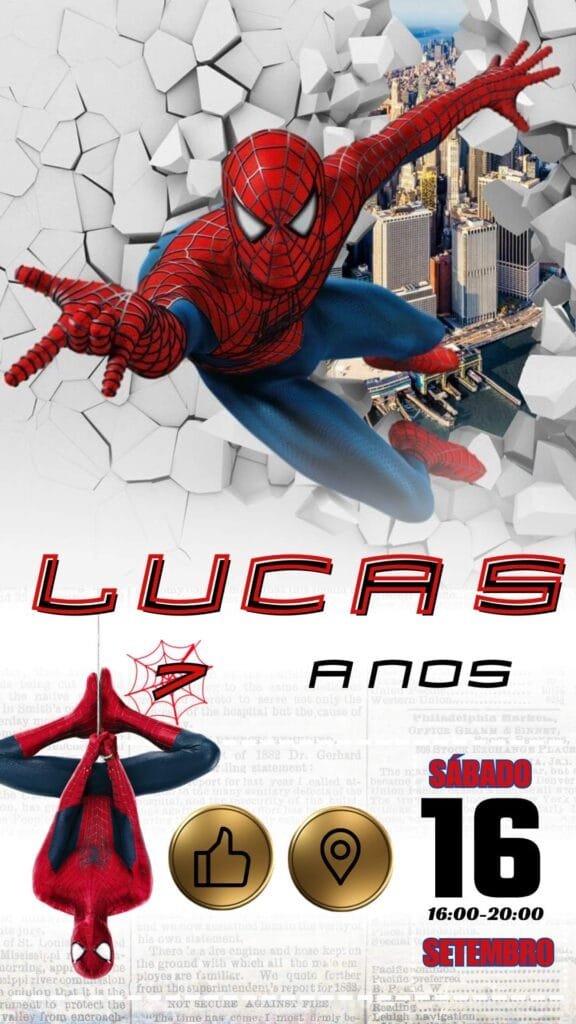 homem aranha convite