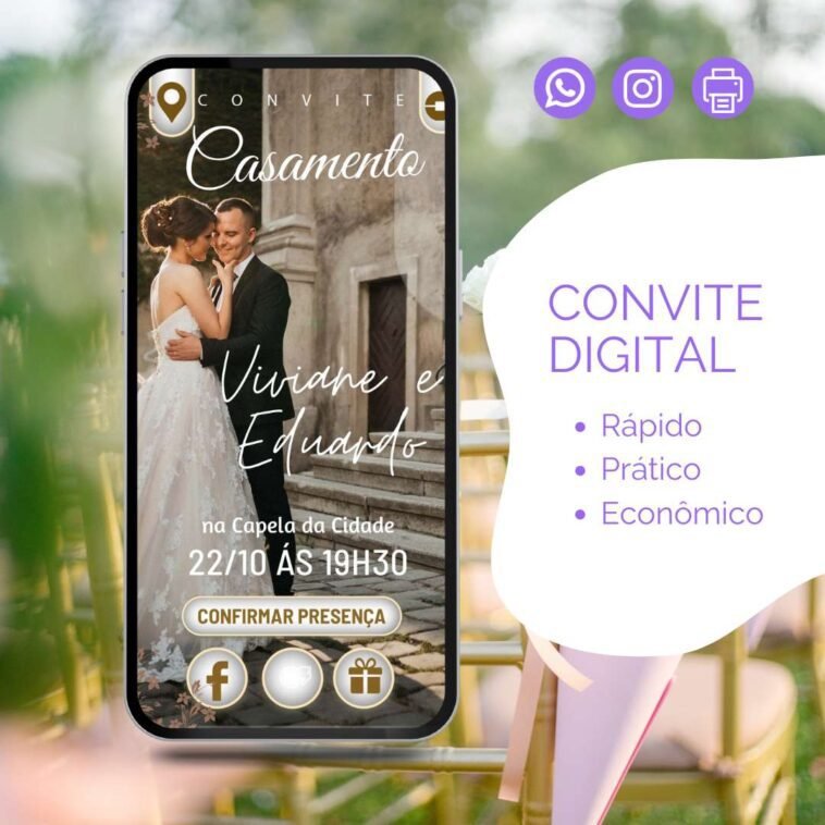 Convite de Casamento Gratis para Editar 4 O que escrever no convite virtual de casamento?