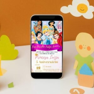 Convite das Princesas Disney