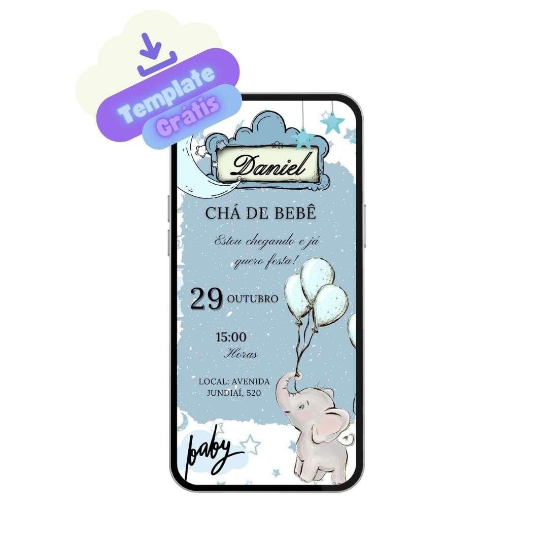 Convite de cha de bebe de menino
