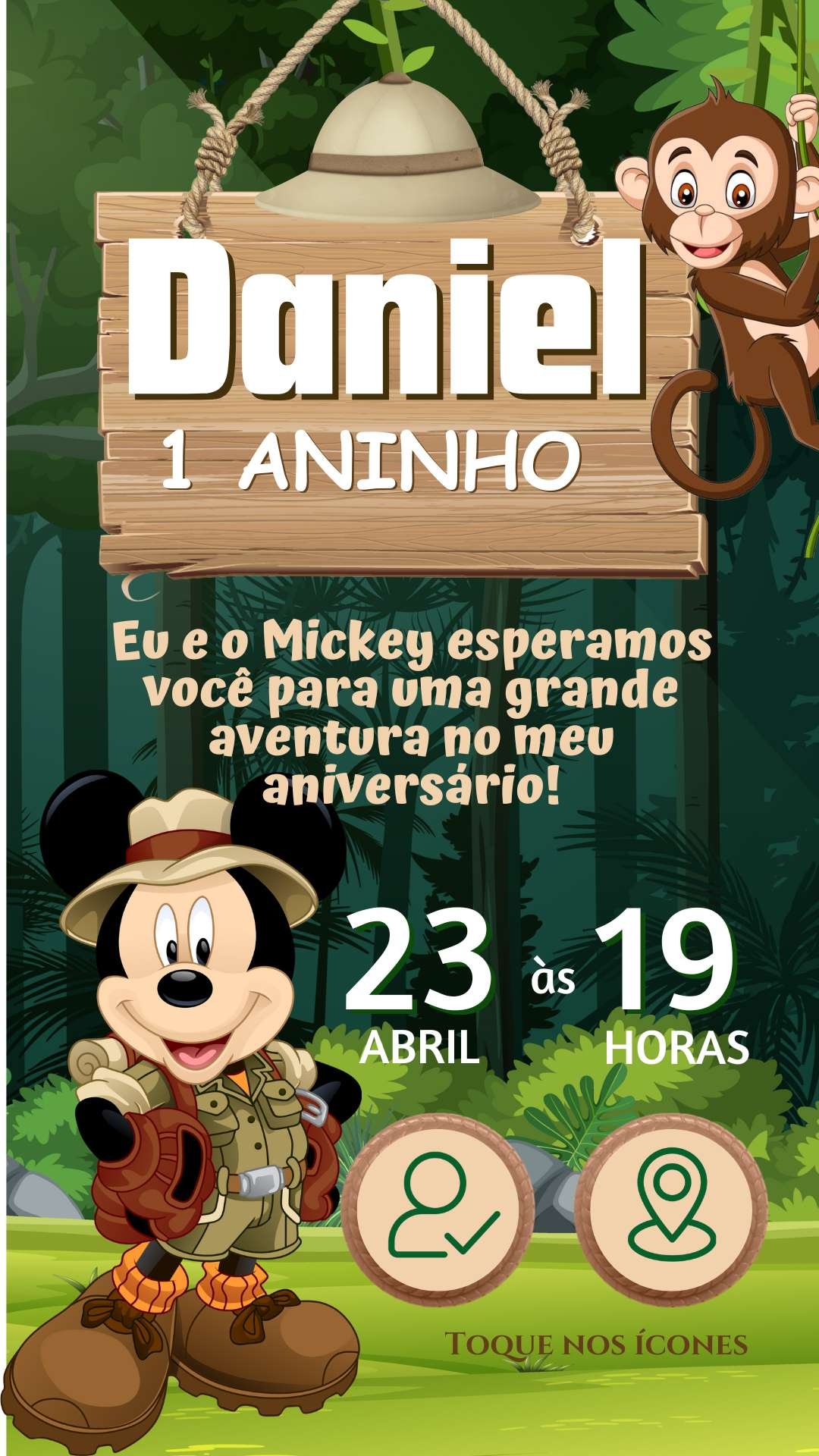 convite aniversário do mickey 