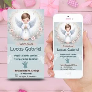 convite de batizado online para editar