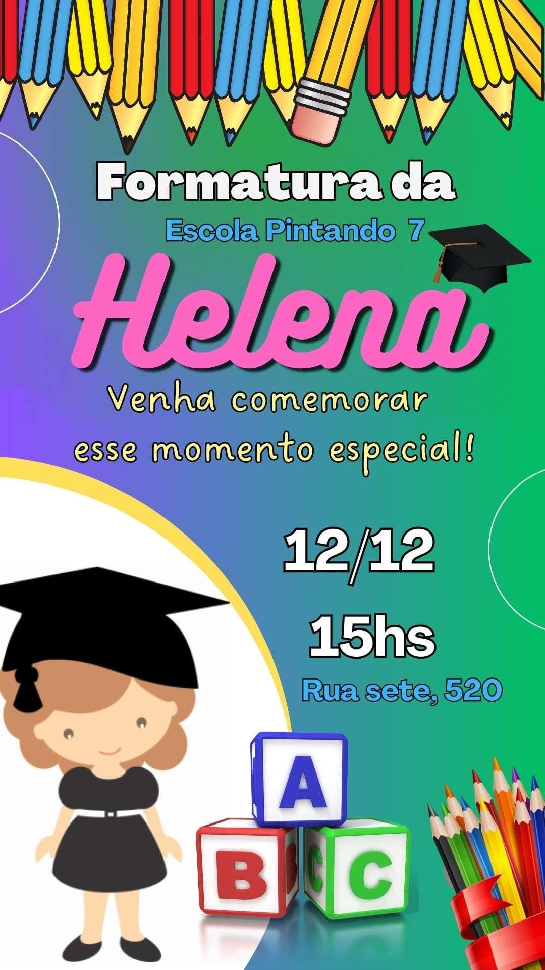 convite para formatura infantil