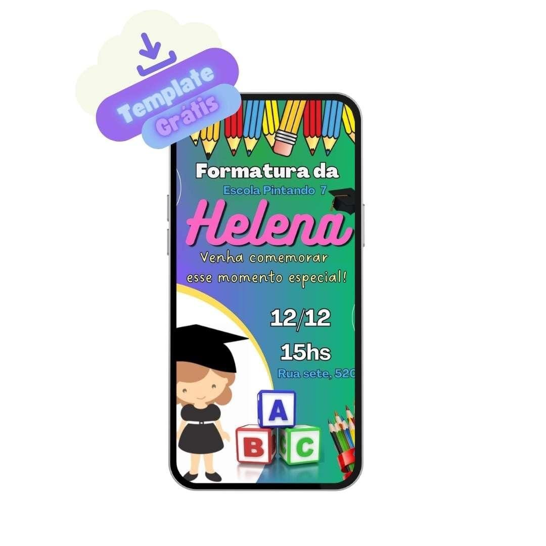 convite de formatura infantil 
