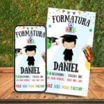 convite de formatura infantil editável grátis