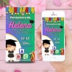 convite de formatura infantil grátis