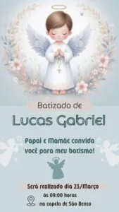 convite padrinhos de batizado