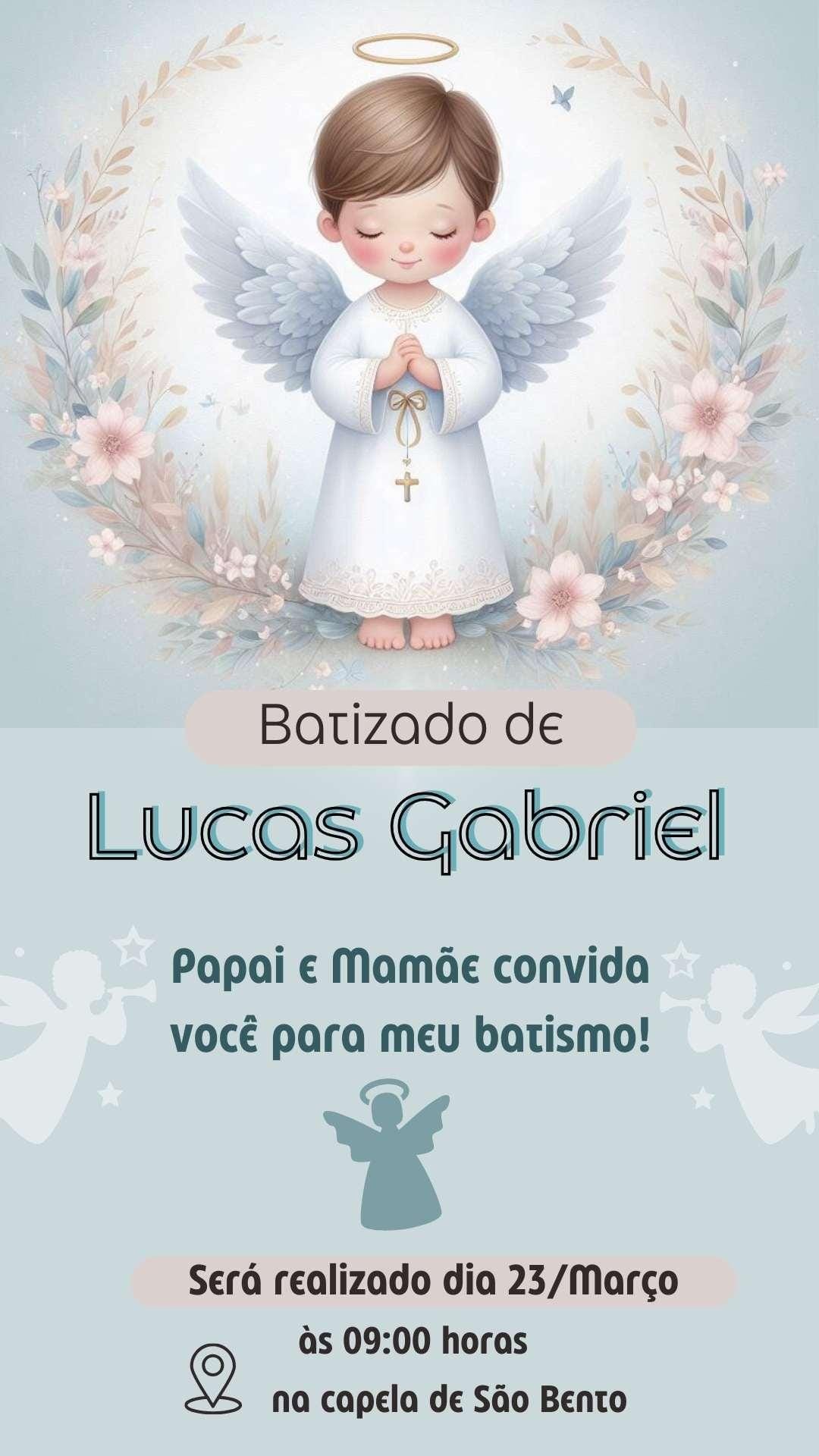 convite padrinhos de batizado 