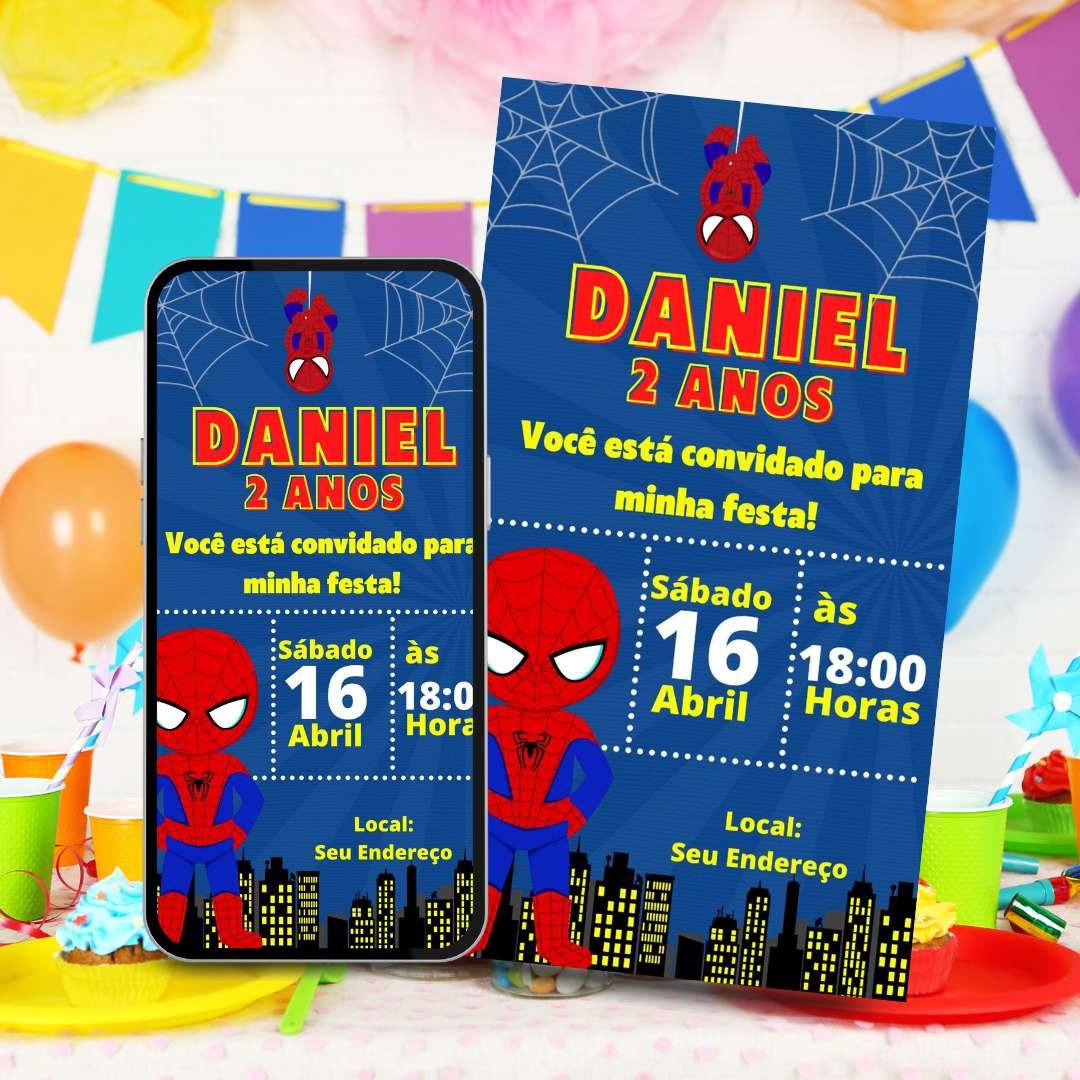 
homem aranha convite