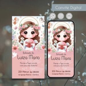 modelo de convite para batizado