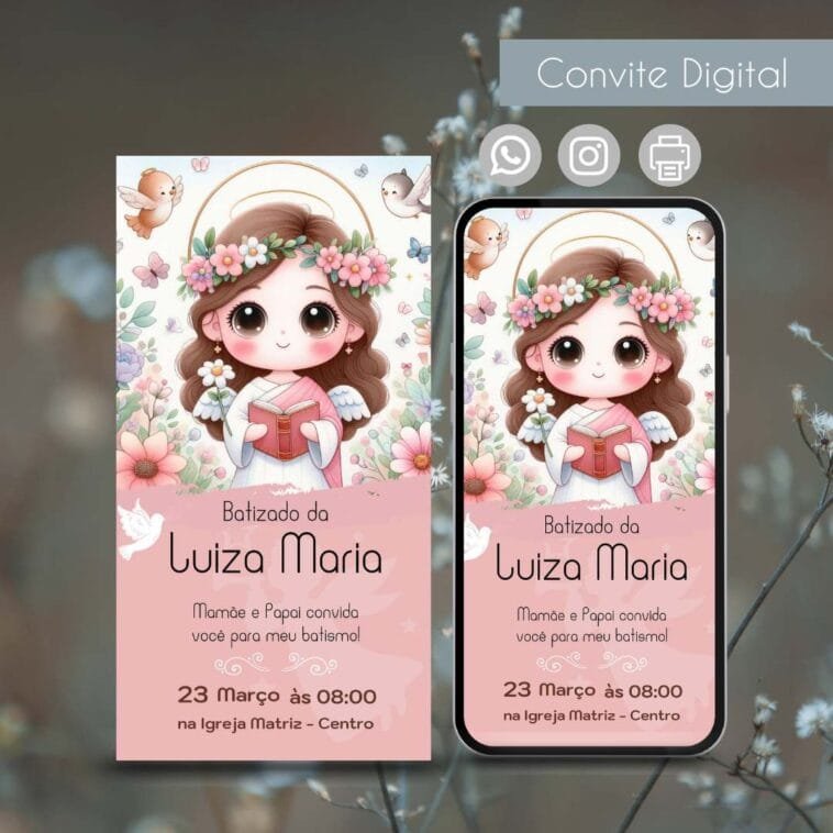modelo de convite para batizado