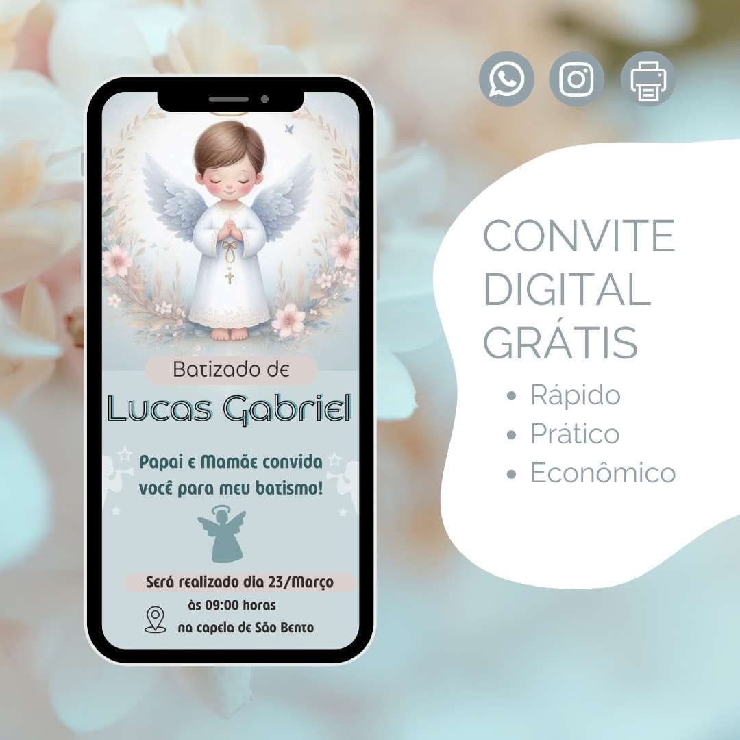 modelo de convite para batizado
