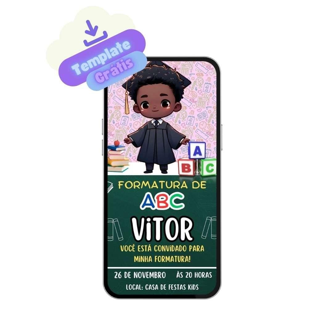 moldura para convite de formatura educação infantil