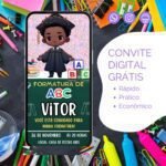 Convite de Formatura Infantil Grátis Edite e Baixe Agora 27 Convite de Formatura