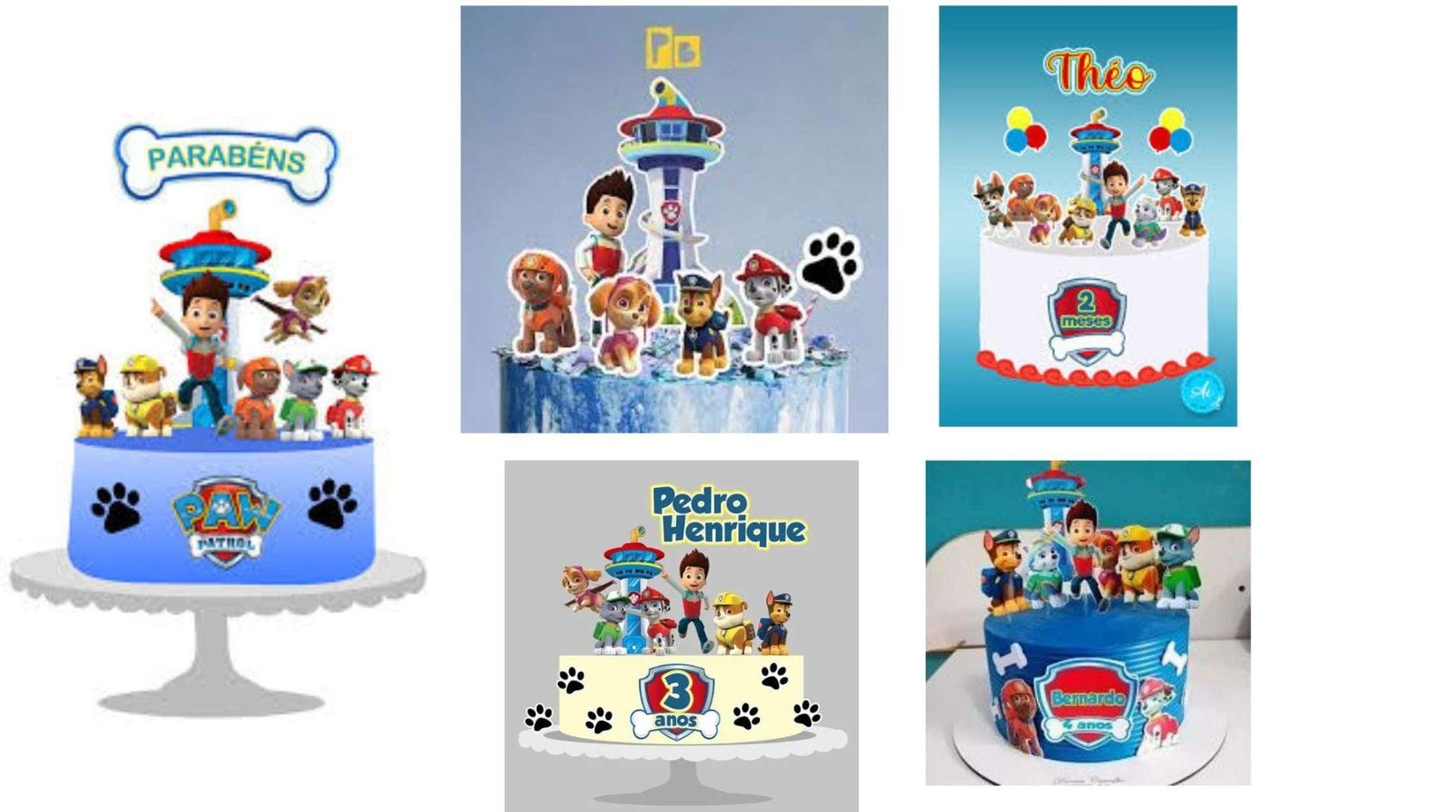 Topo de Bolo Patrulha Canina Grátis Edite e Baixe 6 aniversário Patrulha Canina