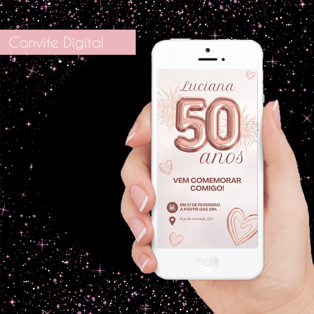 Convite Digital 50 Anos grátis