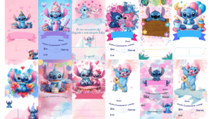 Convite do Stitch em branco