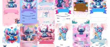 Convite do Stitch em branco