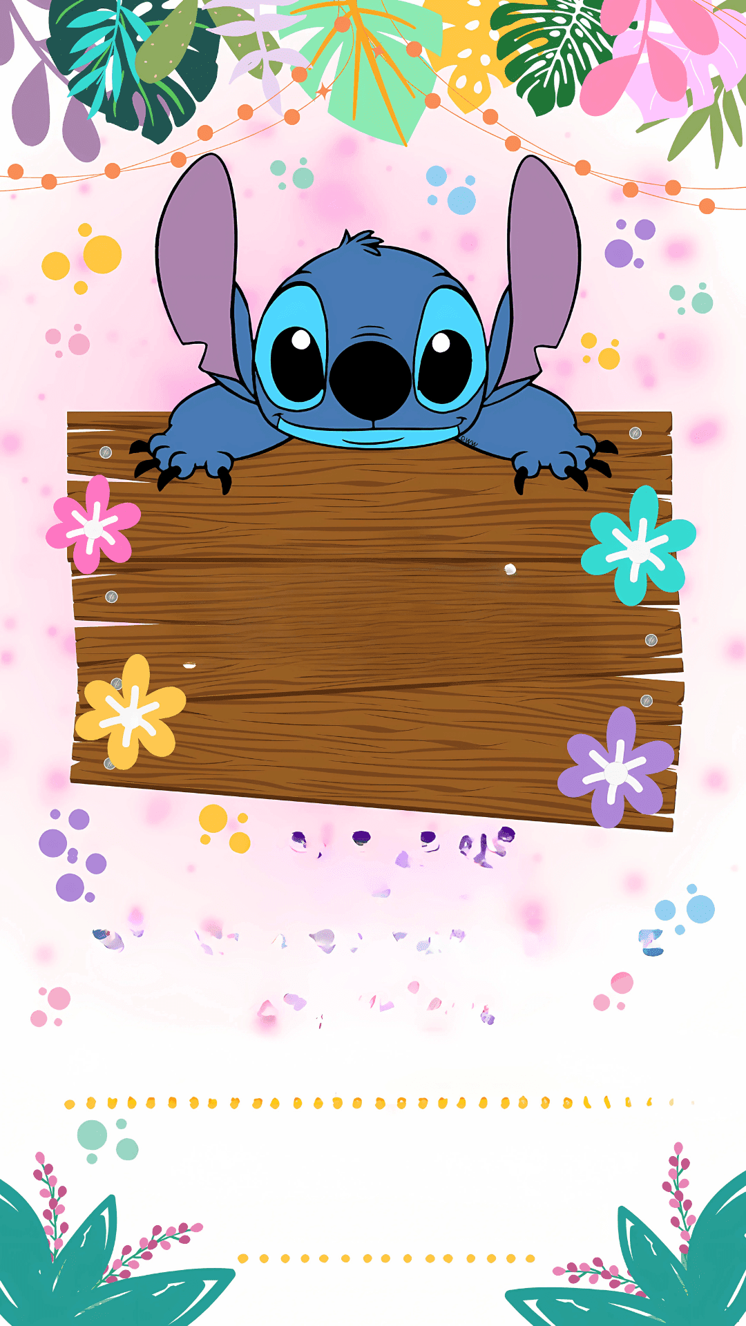 convite stitch digital em branco gratis modelo 7
