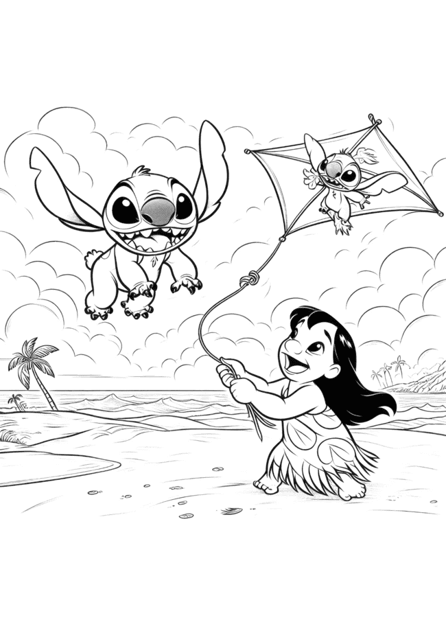 desenho de stitch para colorir 