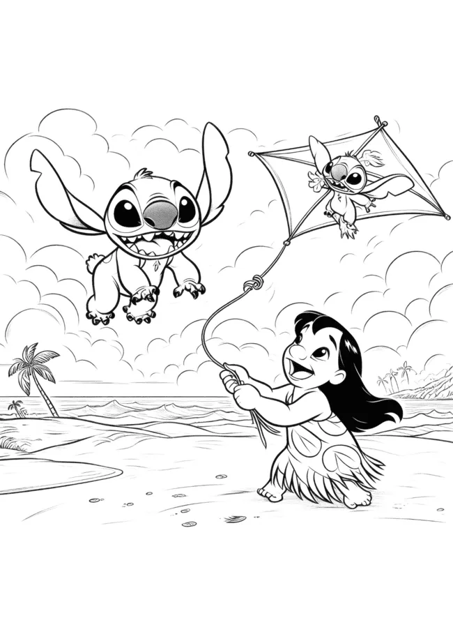desenho de stitch para colorir 