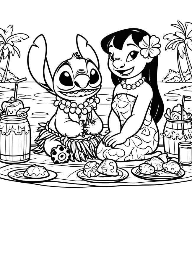 desenho para colorir do stitch