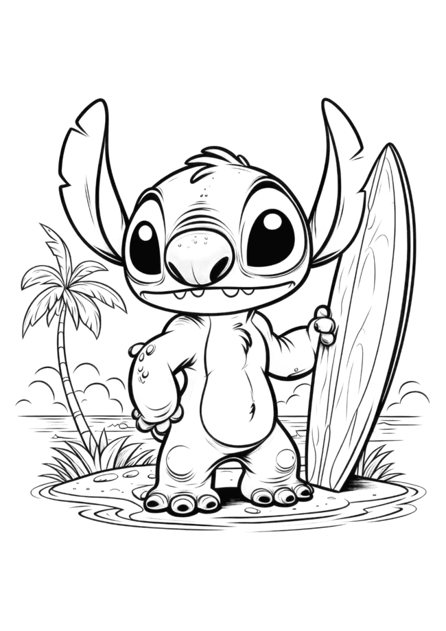 desenhos colorir stitch 