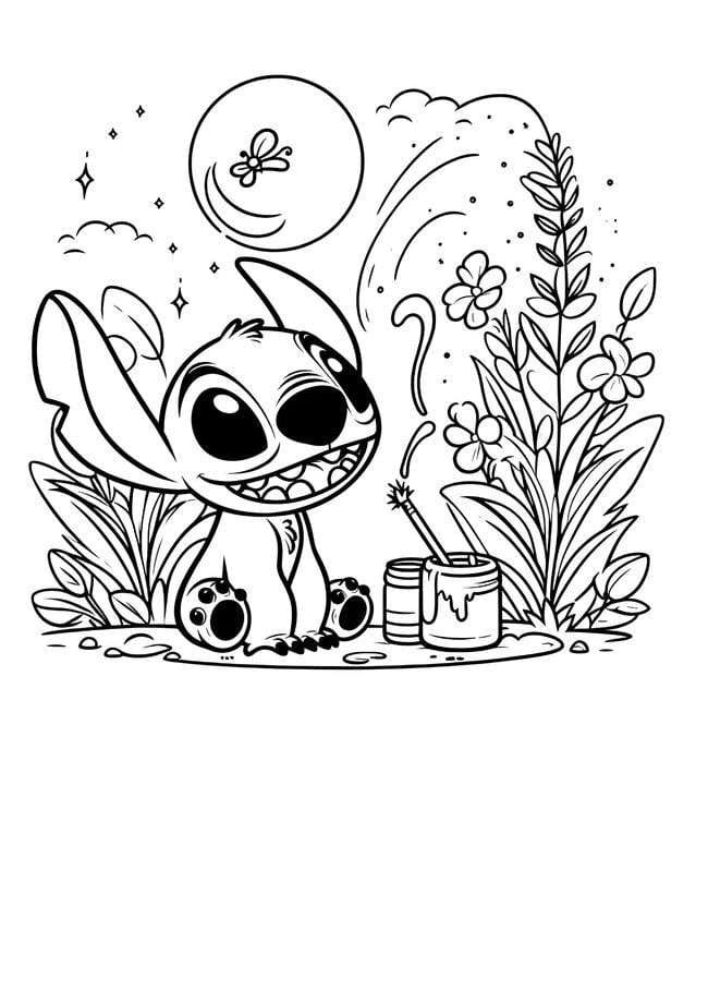 desenhos para colorir stitch fofo