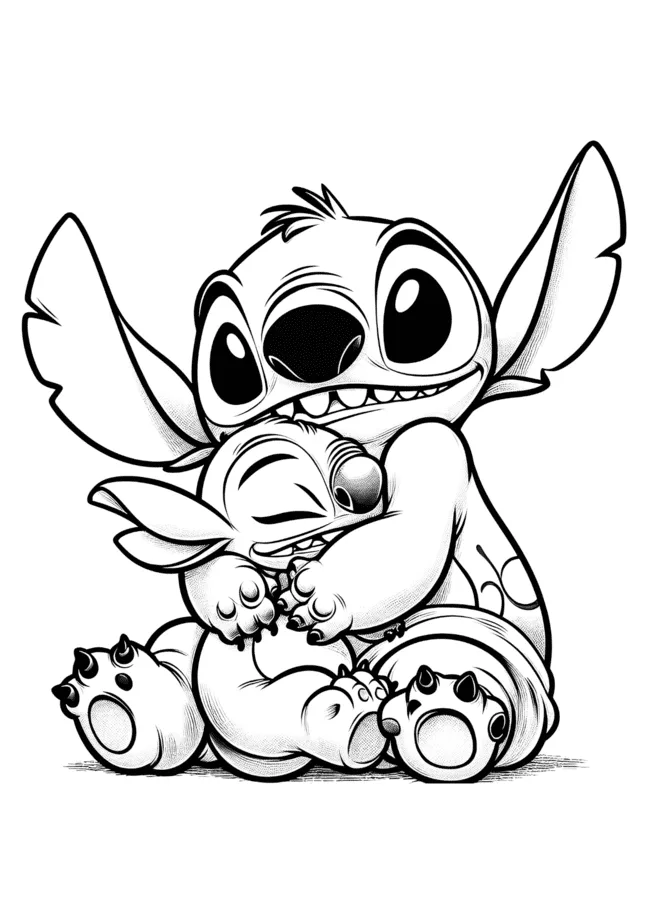 desenhos para colorir stitch pdf 