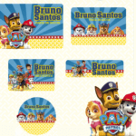 etiqueta escolar patrulha canina para personalizar