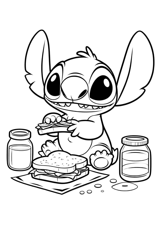 foto do stitch colorido 