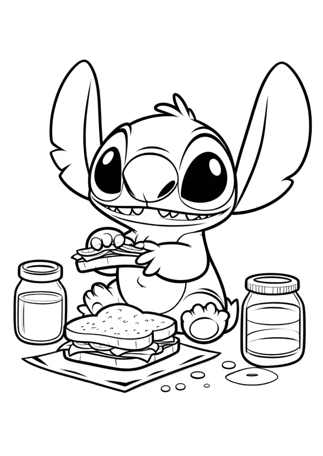 foto do stitch colorido 
