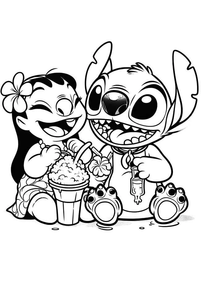 lilo stitch para colorir