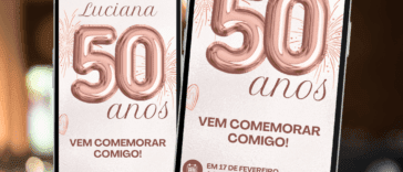 modelo de convite 50 anos