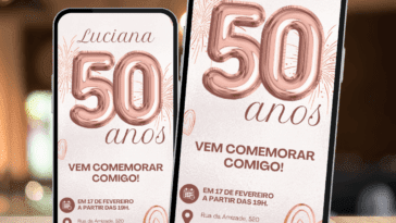 modelo de convite 50 anos