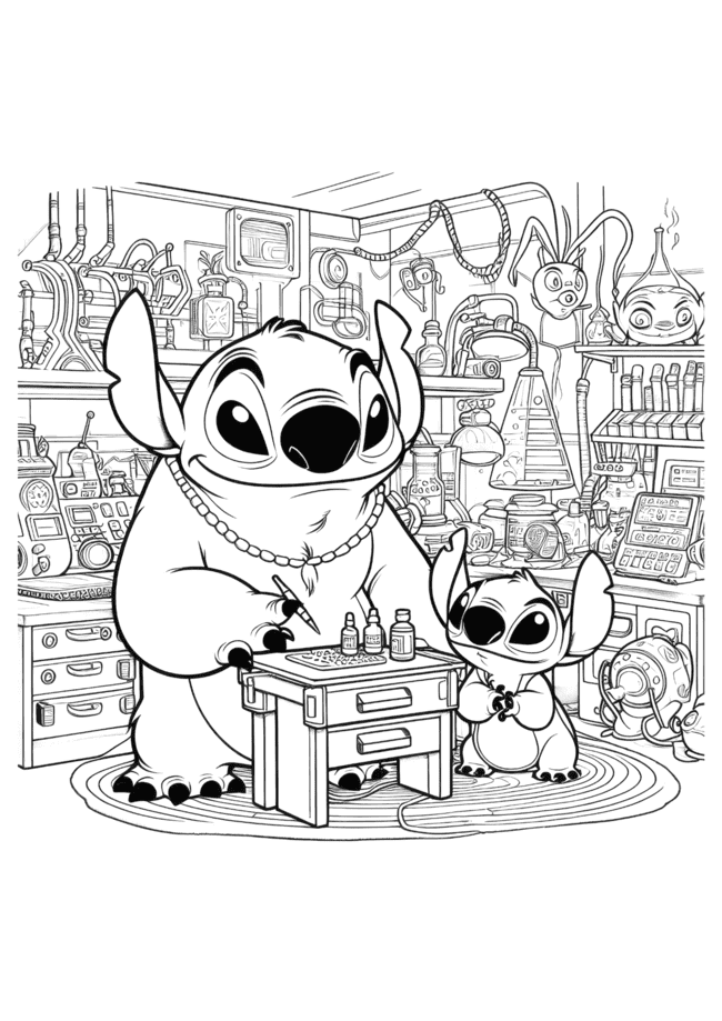  para colorir stitch 