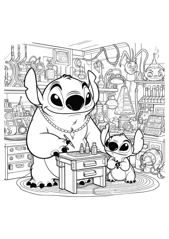  para colorir stitch 
