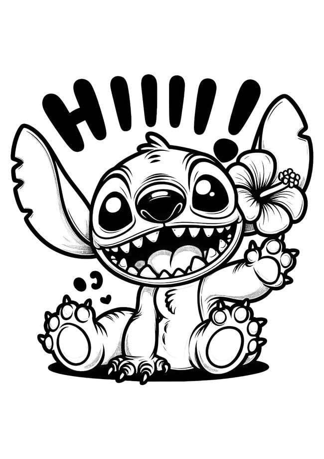 stitch para colorir
