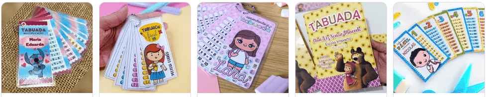 chaveiro tabuada gratis