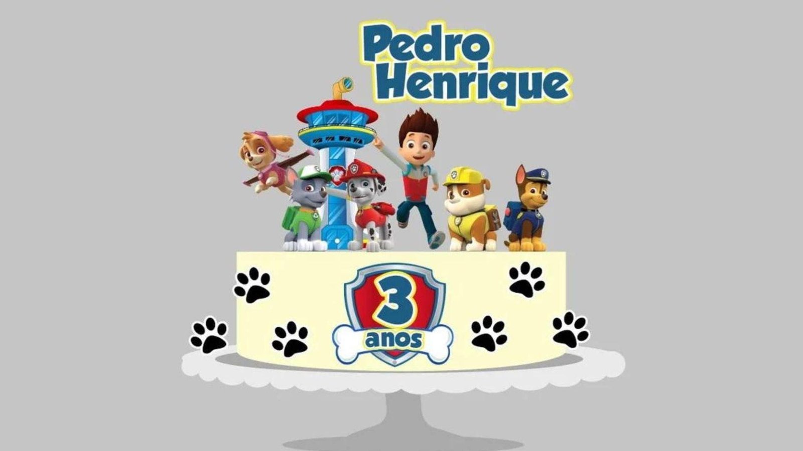 Topo de Bolo Patrulha Canina Grátis Edite e Baixe 5 Topo de bolo da Patrulha Canina Grátis