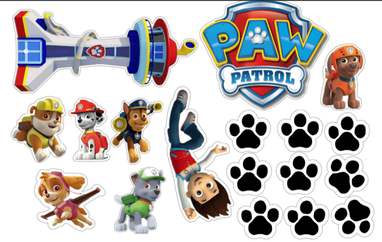 Topo de Bolo Patrulha Canina Grátis Edite e Baixe 4 topo de bolo Patrulha Canina grátis