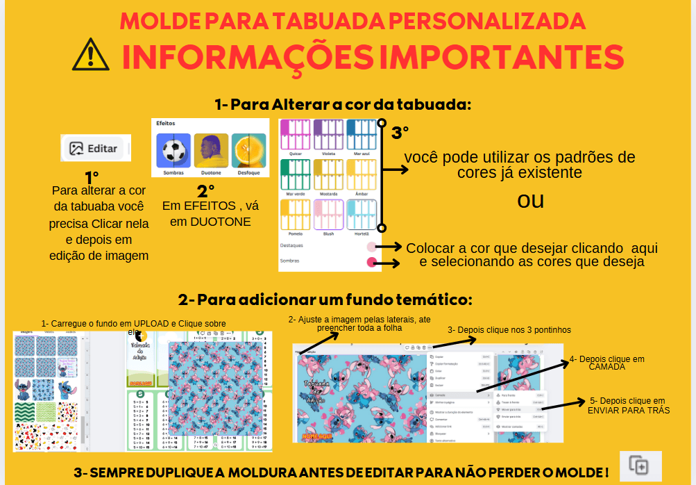 Como fazer Tabuada Personalizada Grátis no Canva