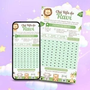 chá rifa de bebê masculina
